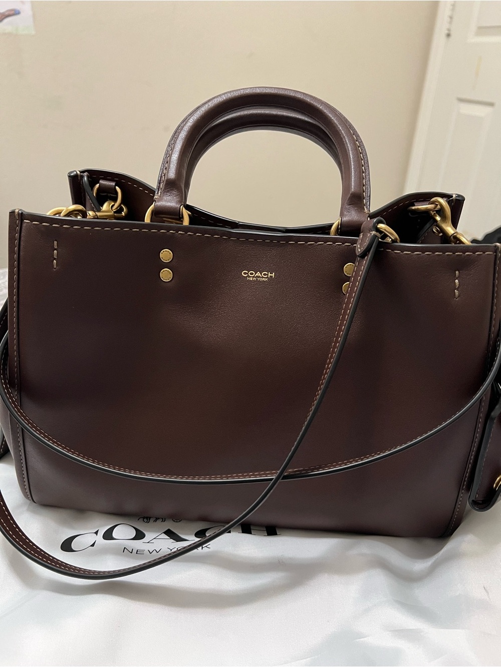 Coach Rogue 31 Maple Brown Leather